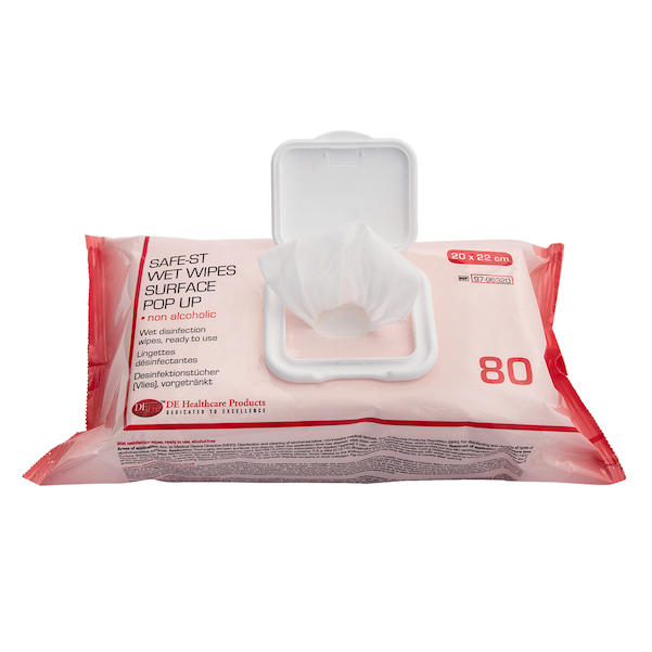 Safe-ST Wet Wipes Surface Pop Up Alkoholfrei