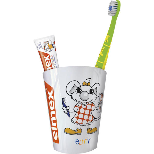 elmex Kinder Zahnbürste mit Saugnapf