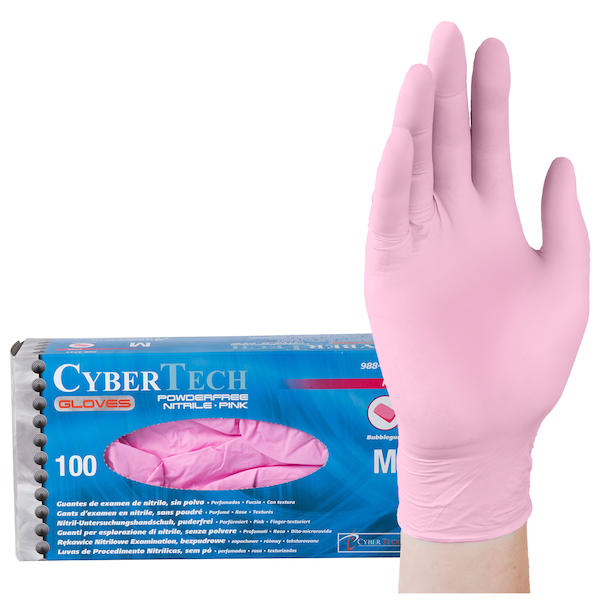 100 Stück: Nitril-Handschuhe pink