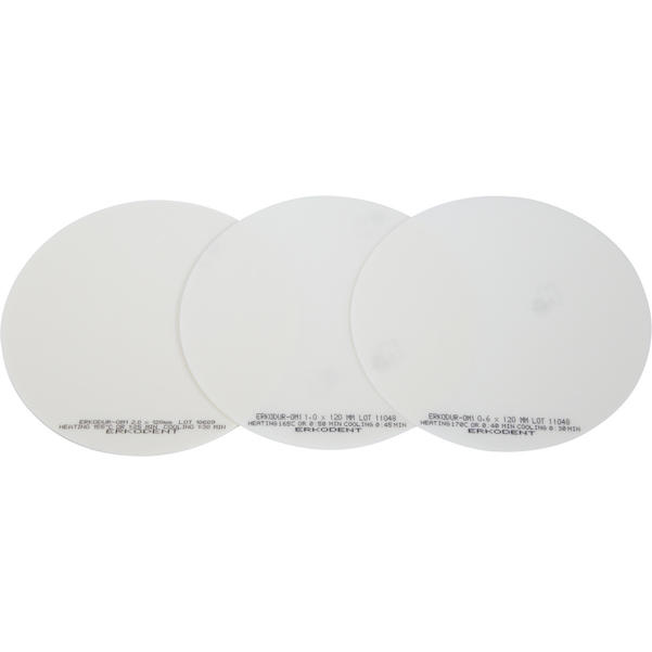 Erkodur-0M1 zahnfarben, mit Isolierfolie, Ø 120 mm (rund)