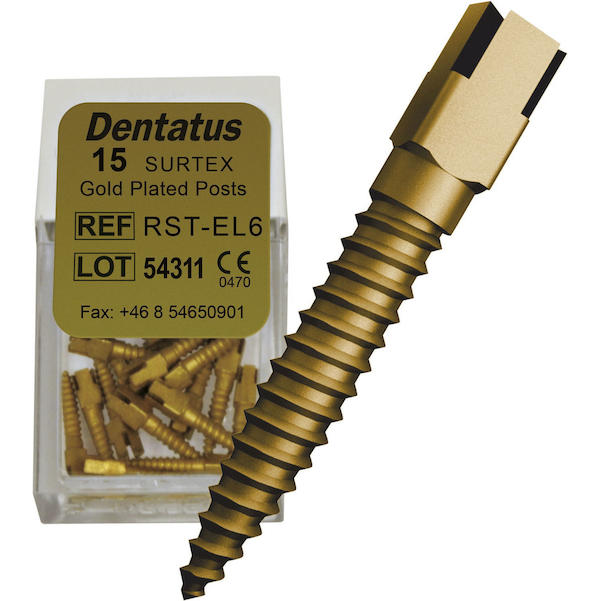 Dentatus Surtex Wurzelstifte vergoldet - Nachfüllpackung