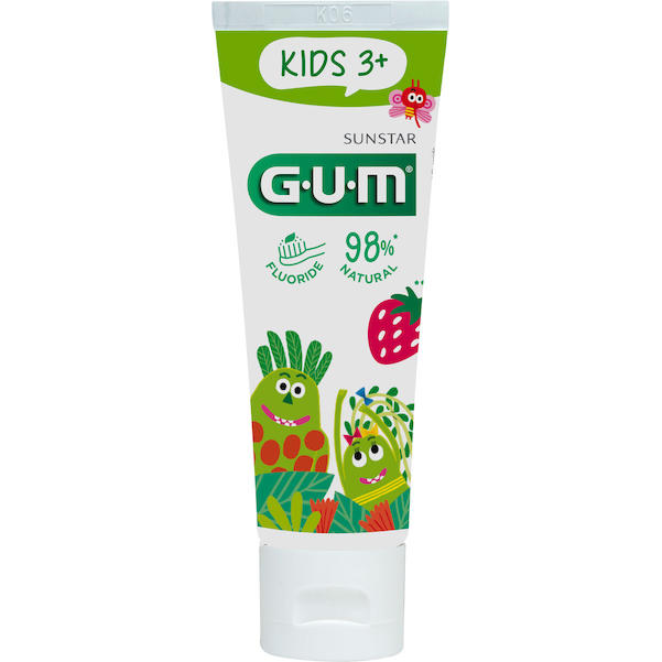 GUM® KIDS Zahngel Erdbeere 3+