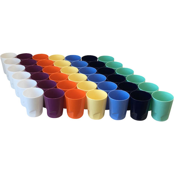 Mundspülbecher Color Mehrweg