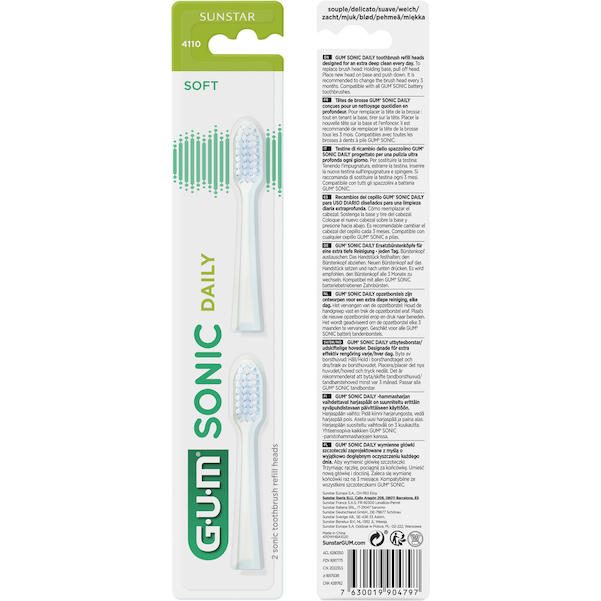 GUM® SONIC DAILY Ersatzbürsten