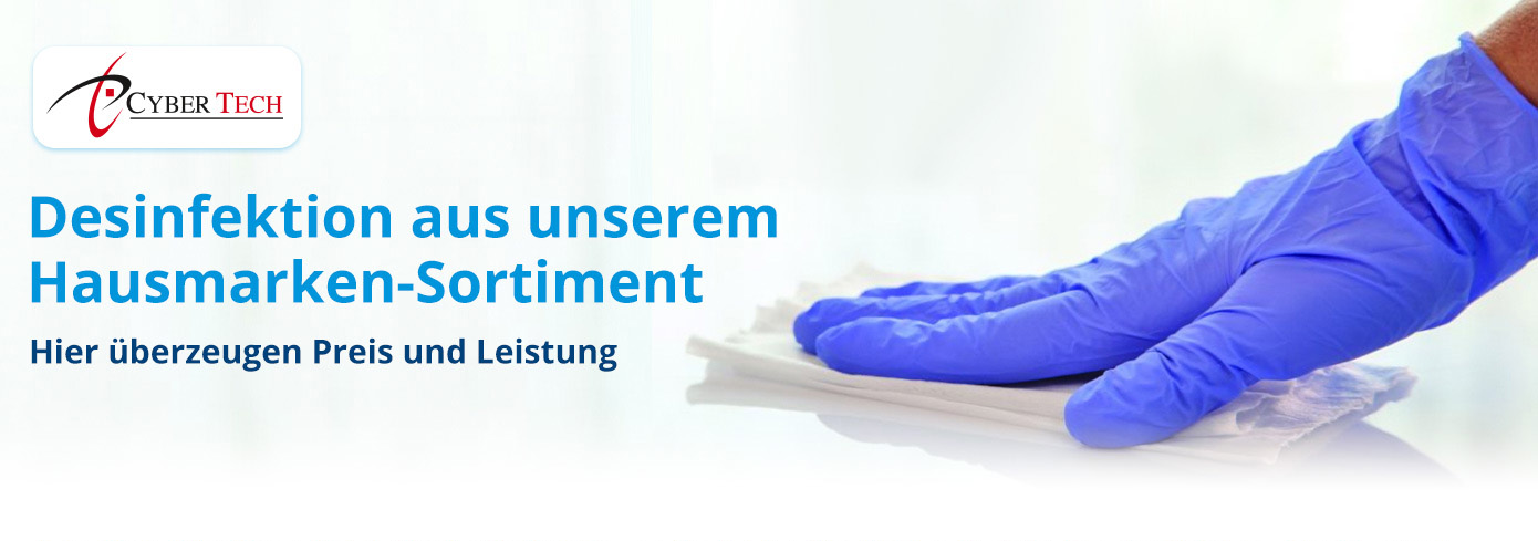 Desinfektion aus unserem Hausmarken-Sortiment Desinfektion aus unserem Hausmarken-Sortiment
